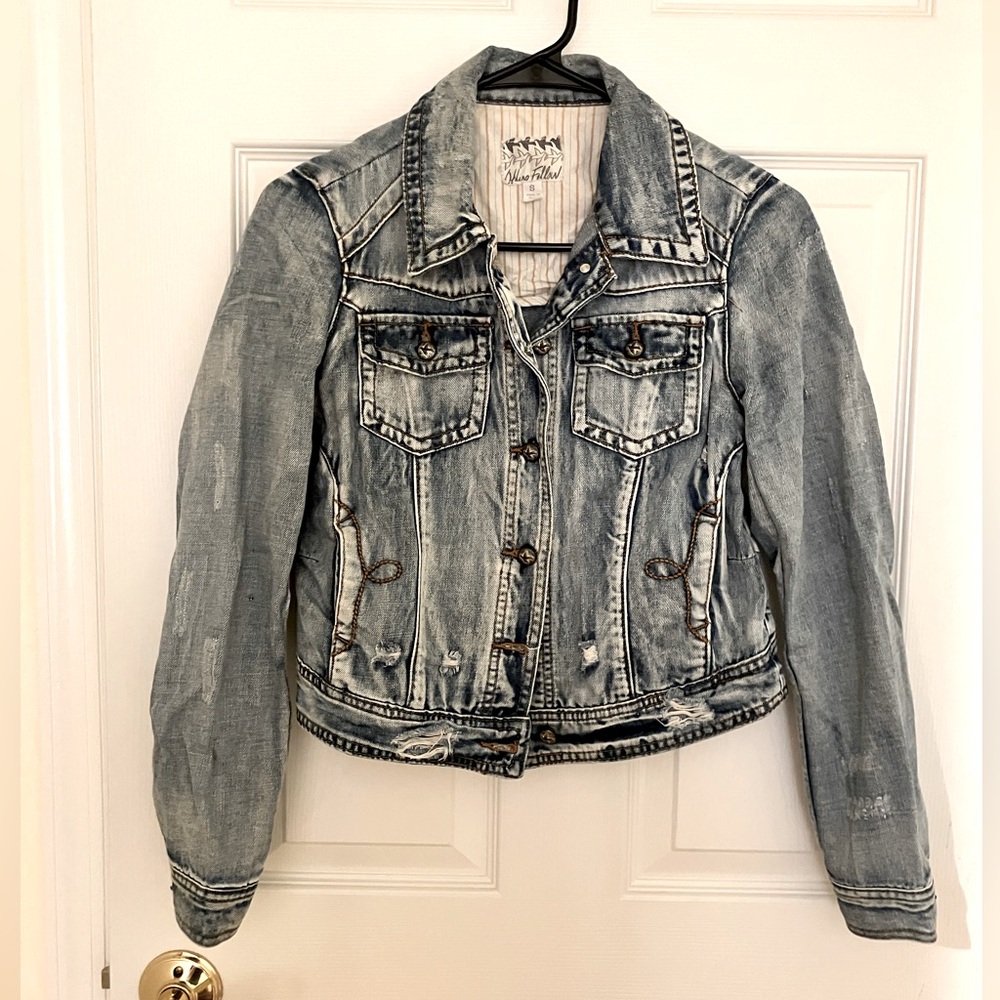 EUC Others Follow Cropped Jean Jacket